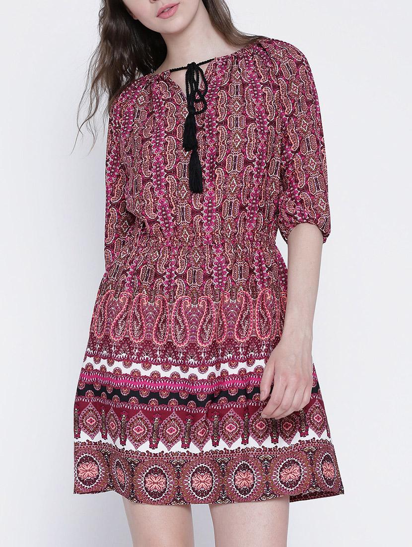 women's fit & flare paisley dress - 13315990 -  Zoom Image - 0