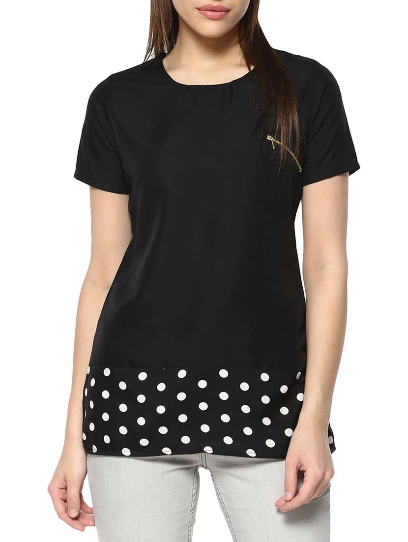 women's a line round neck top