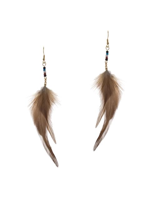 brown metal drop earrings - 13325200 -  Standard Image - 0