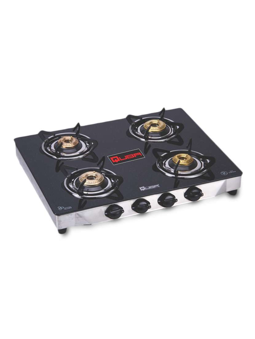 black stainless steel 4 burner gas stove