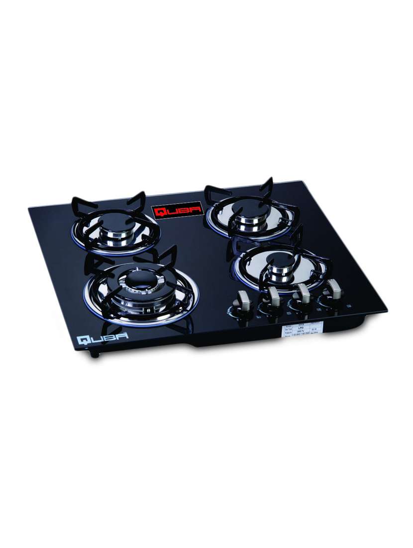 black stainless steel 4 burner gas stove