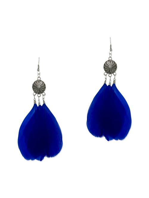 blue metal drop earrings - 13335014 -  Standard Image - 0