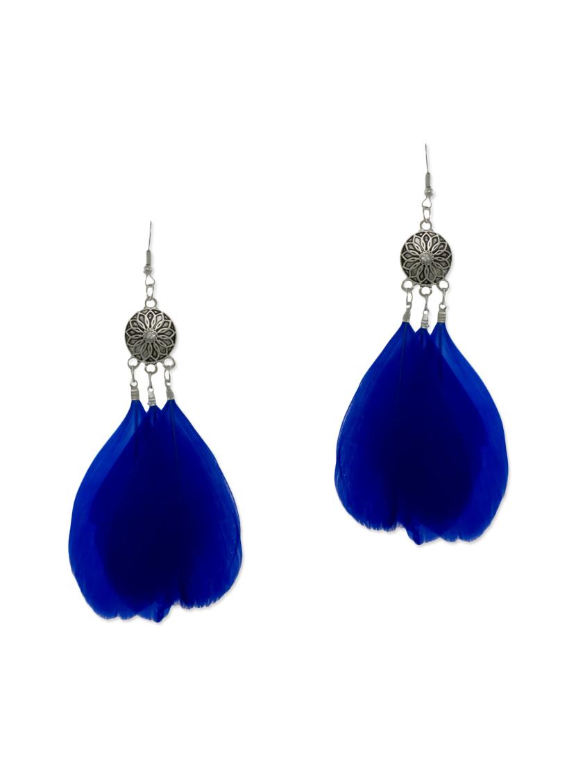 blue metal drop earrings - 13335014 -  Zoom Image - 0