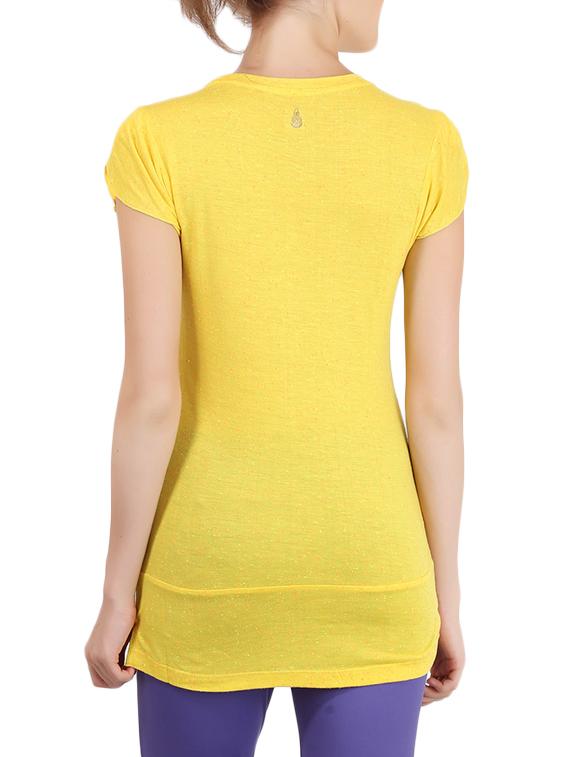 yellow printed cotton regular tee - 13337840 - Standard Image - 2