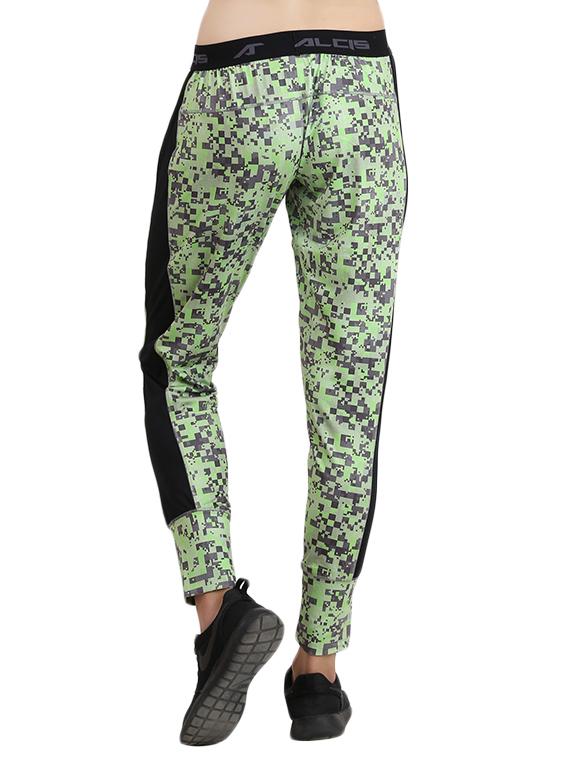 green printed track pant - 13338170 - Standard Image - 2