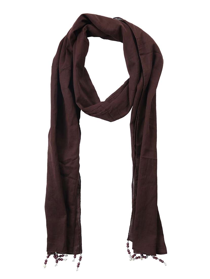 brown polyester scarf - 13348656 - Zoom Image - 0