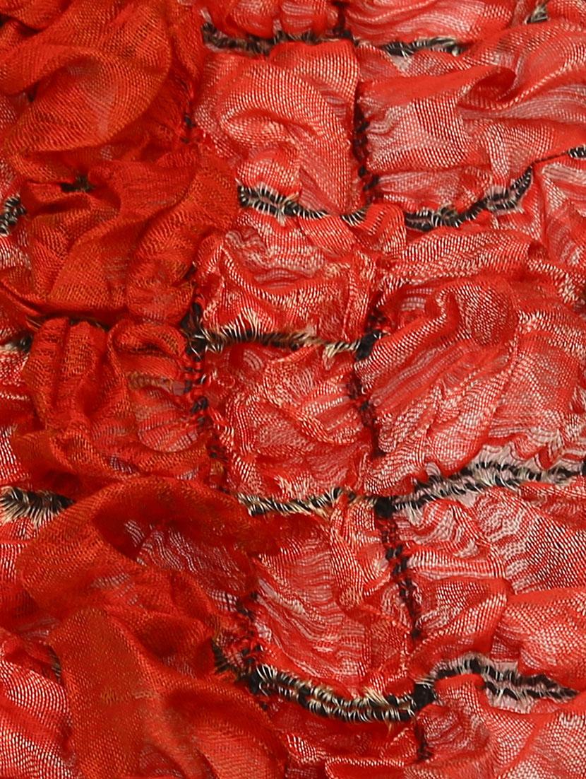red silk blend scarf - 13348662 - Standard Image - 2