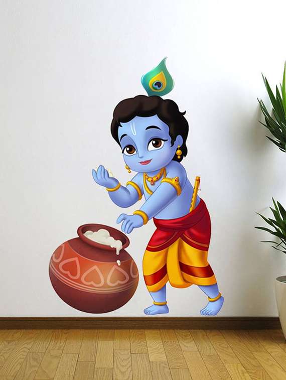 creatick studio bal krishna wall sticker