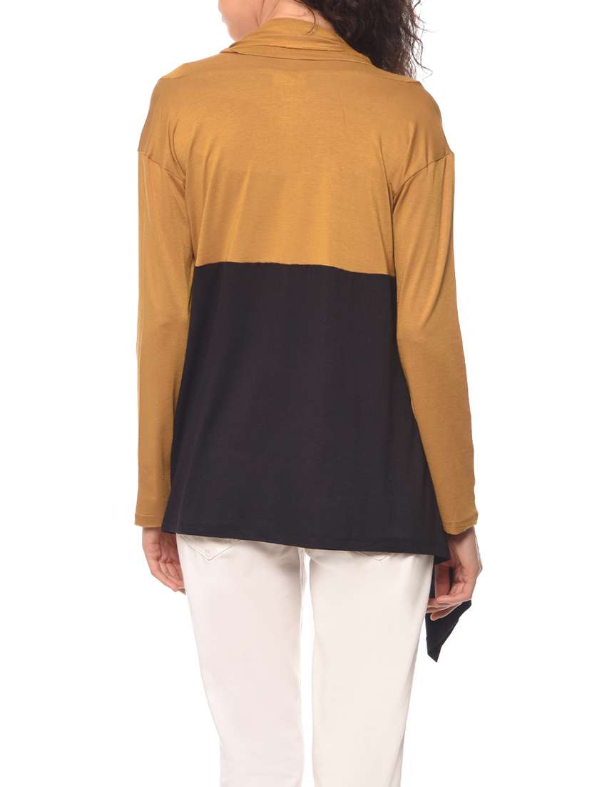 color block asymmetric shrug - 13352166 -  Standard Image - 2