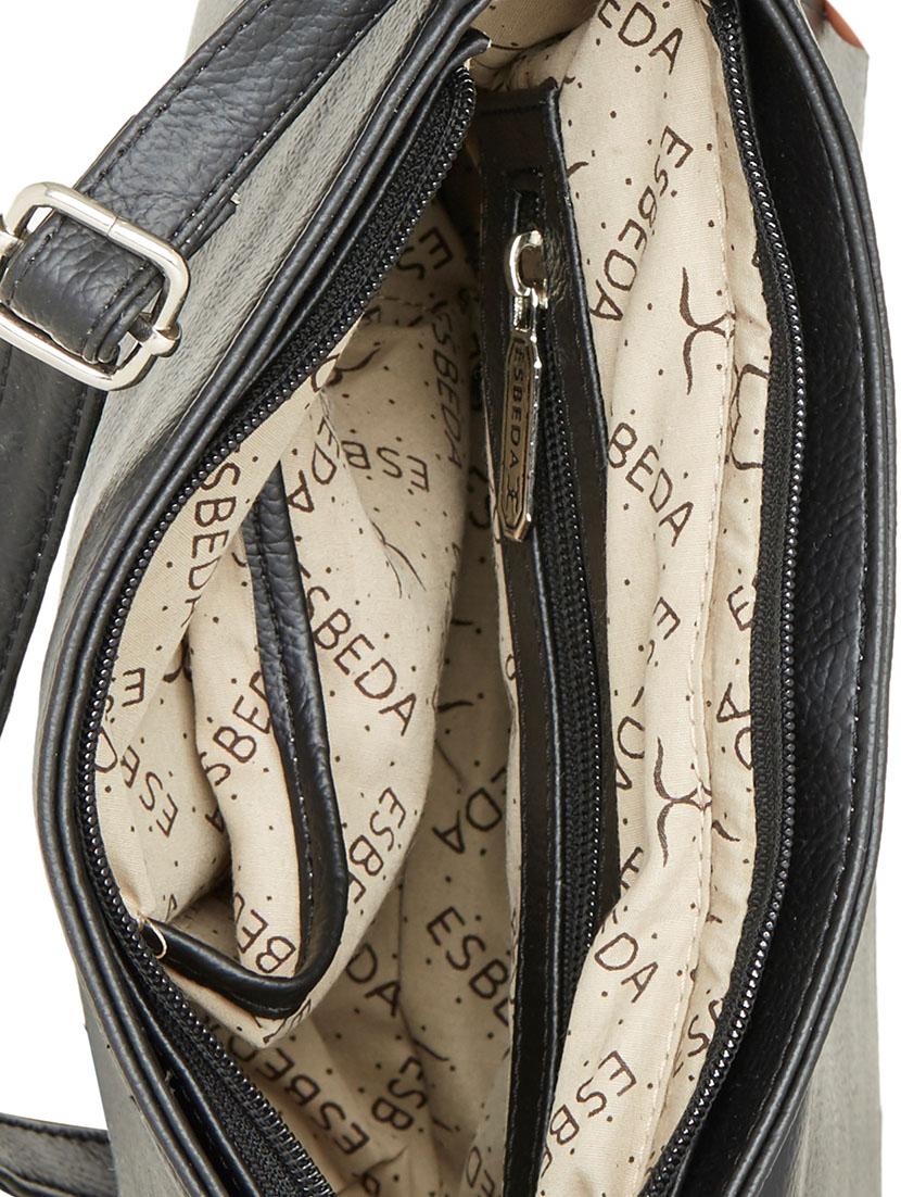 black leatherette sling bag - 13356222 - Standard Image - 2
