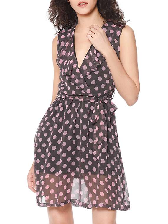 women's fit & flare printed dress