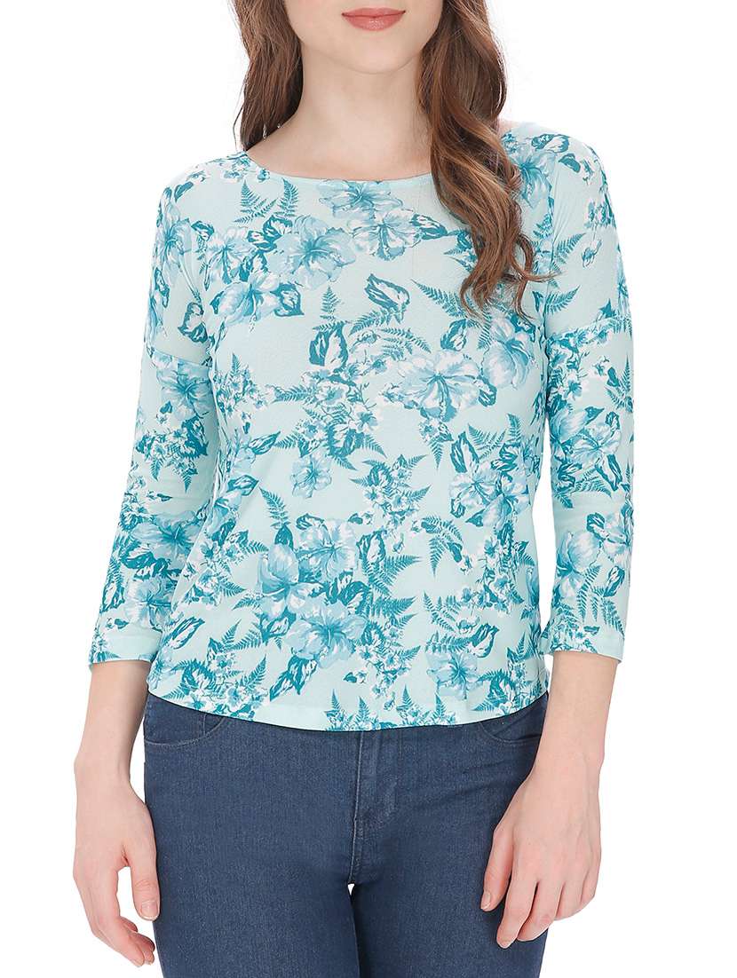 green polycrepe regular top