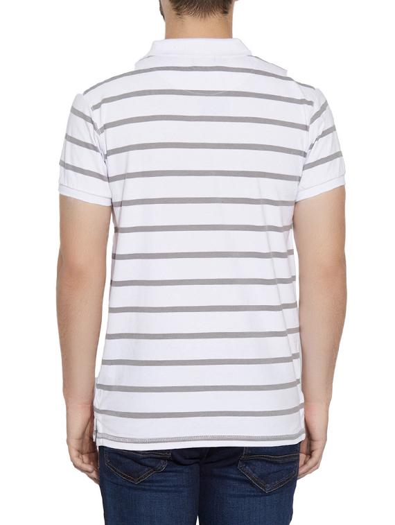 white cotton polo t-shirt - 13361978 - Standard Image - 2