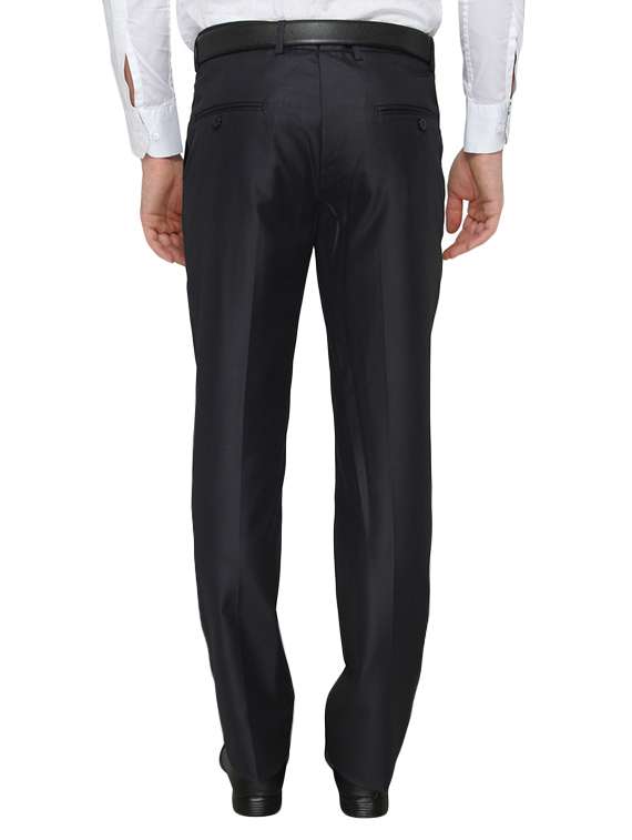 grey polyester flat front trousers formal trouser - 13367600 -  Standard Image - 2