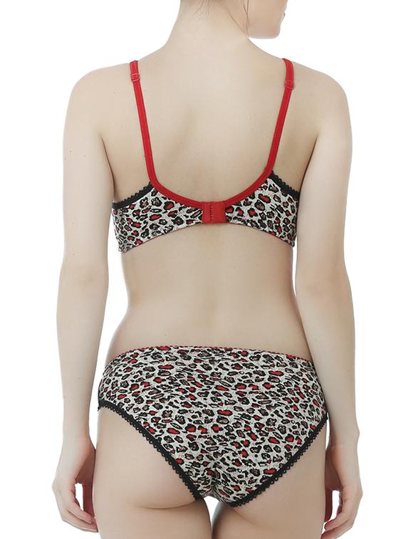 multicoloured cotton bras and panty set - 13367855 - Standard Image - 2