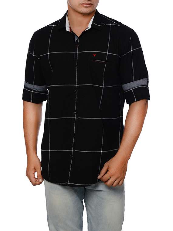 black cotton casual shirt