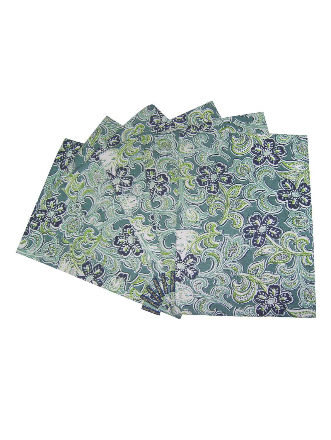 floral printed set of 6 cotton table mat