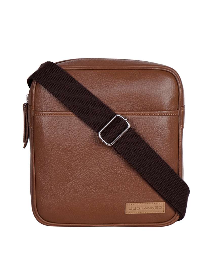 tan leather messengerbag