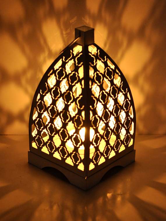 anasa metal decorative vintage lanterns hanging tealight candle holder white 11.25 inch