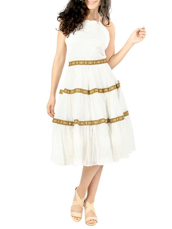 white cotton dress