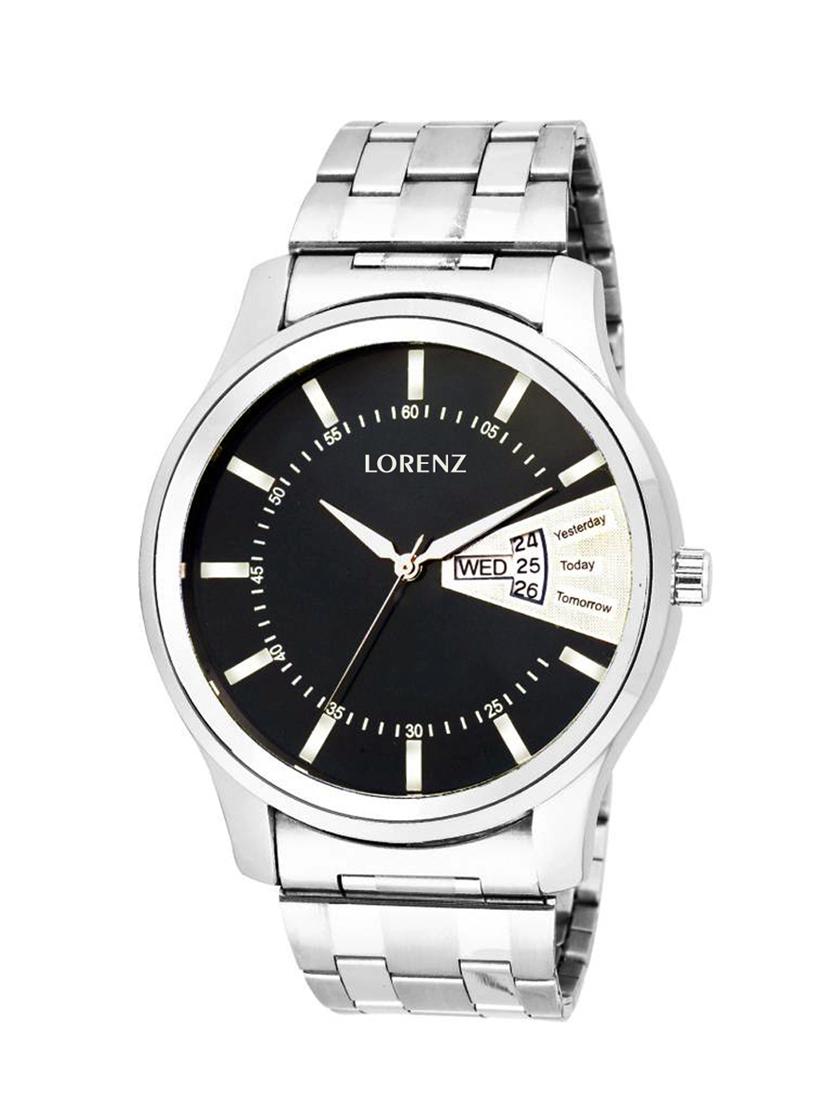 lorenz mk-104a day & date black dial men's watch - 13389822 - Zoom Image - 0