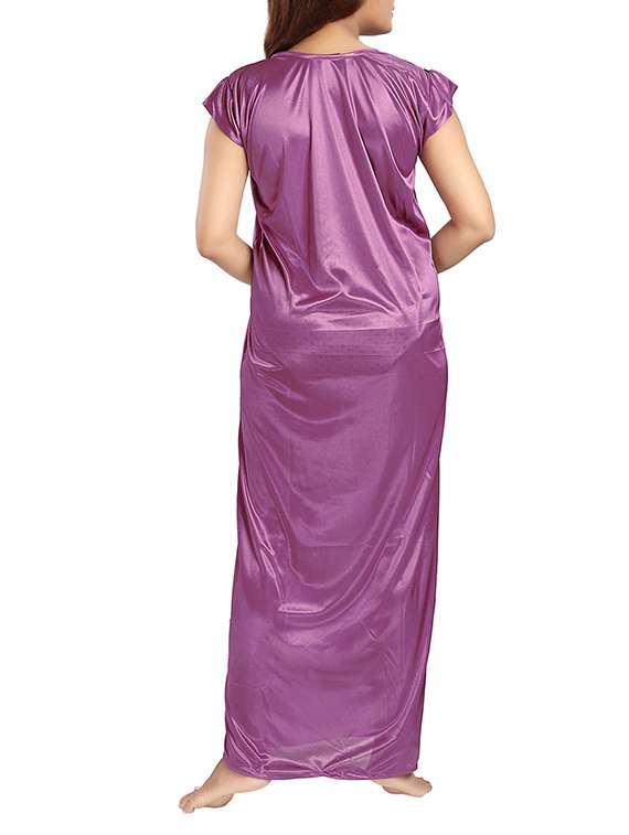 purple satin nightwear set - 13390874 -  Standard Image - 7