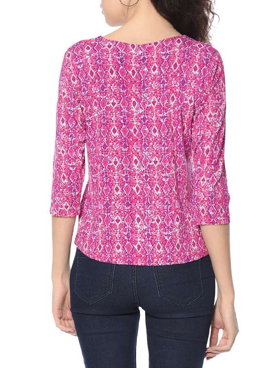 women's all over print round neck t-shirt - 13394115 - Standard Image - 2