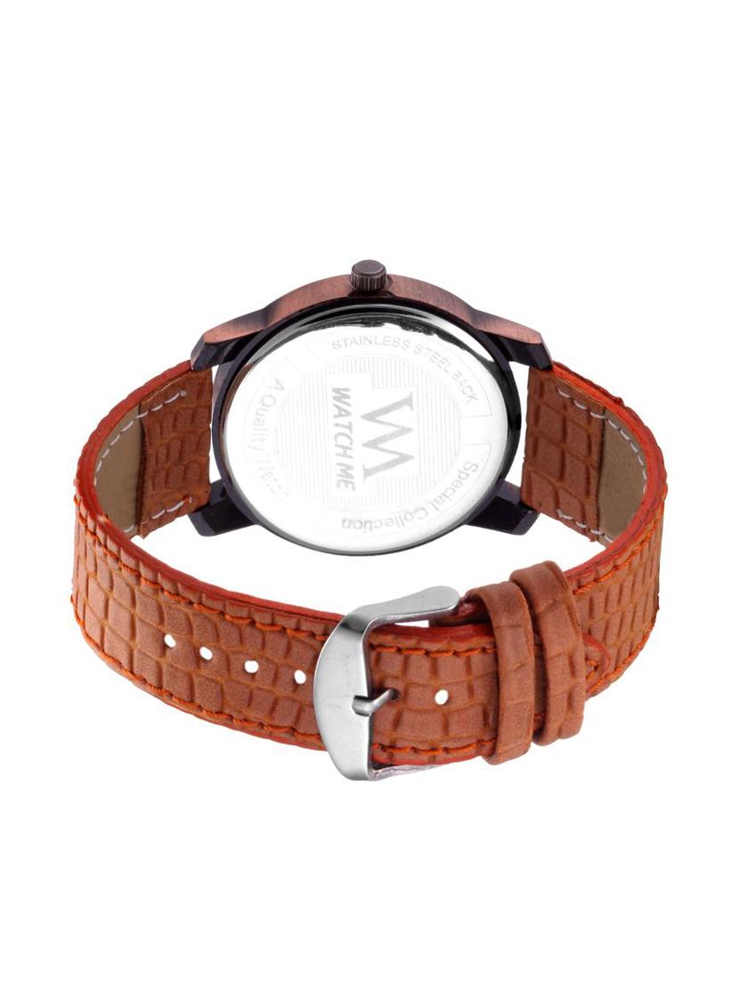 watch me black dial brown leather watch for men wmal-216twm - 13394360 - Standard Image - 2