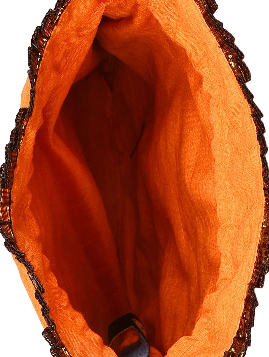 orange cotton polyester blend ethnic potli - 13395310 -  Standard Image - 2