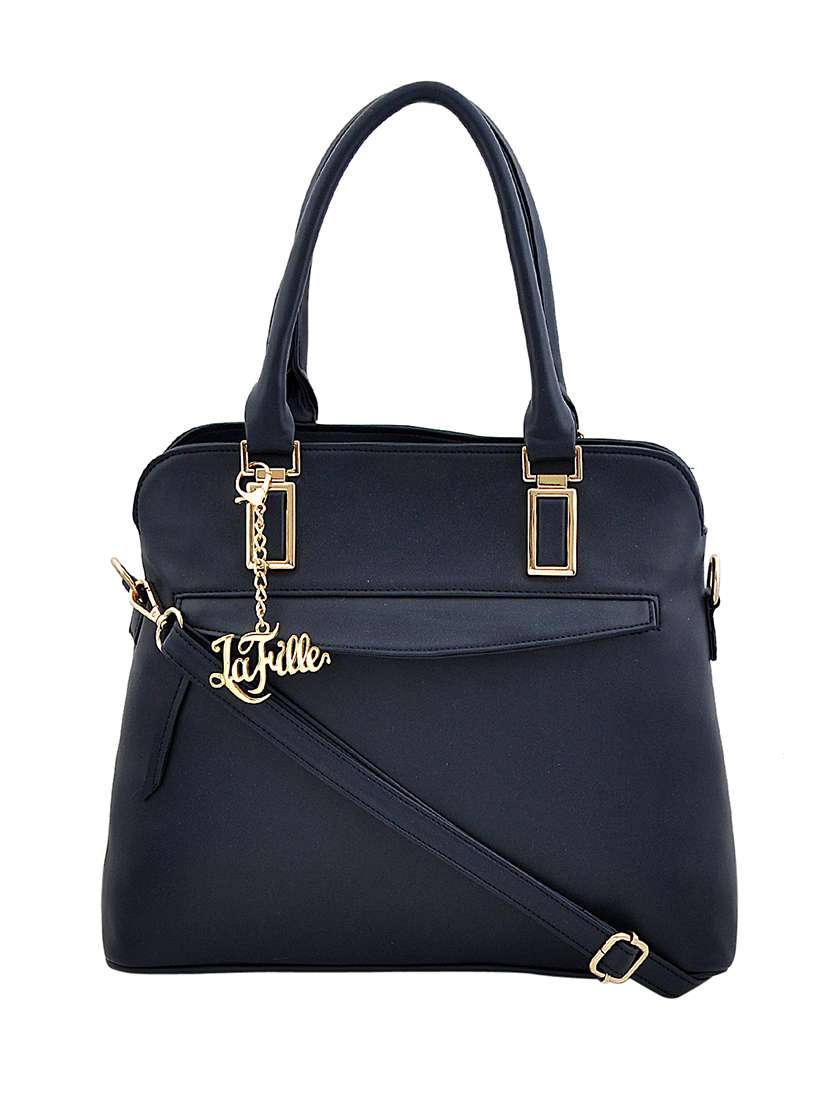 blue leatherette  handbag