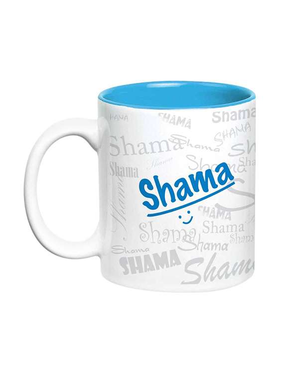 Shama Name Gift  Ceramic Inside Blue Mug Gifts For Birthday