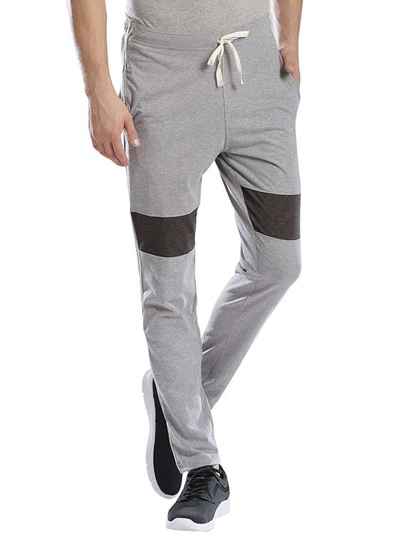 grey cotton  full length track pant
