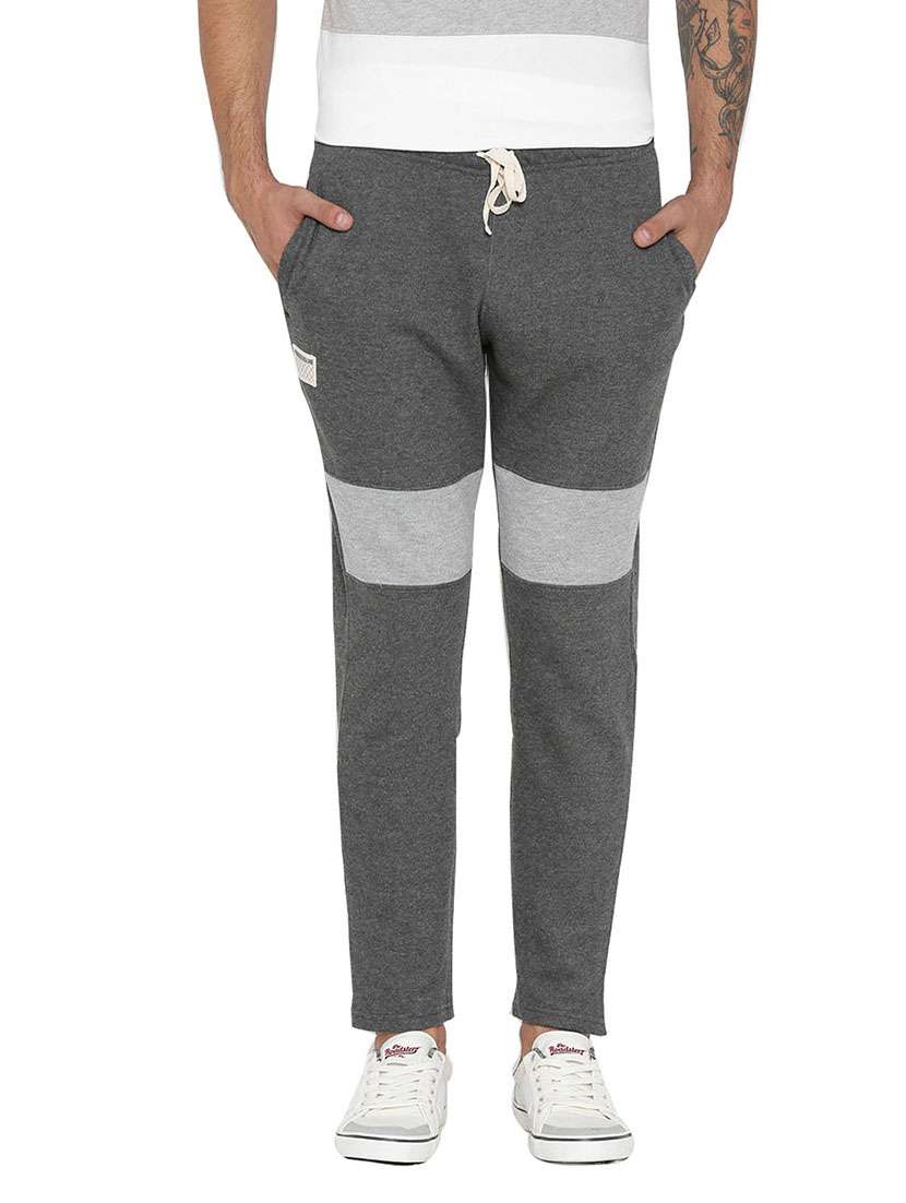 grey cotton  full length track pant