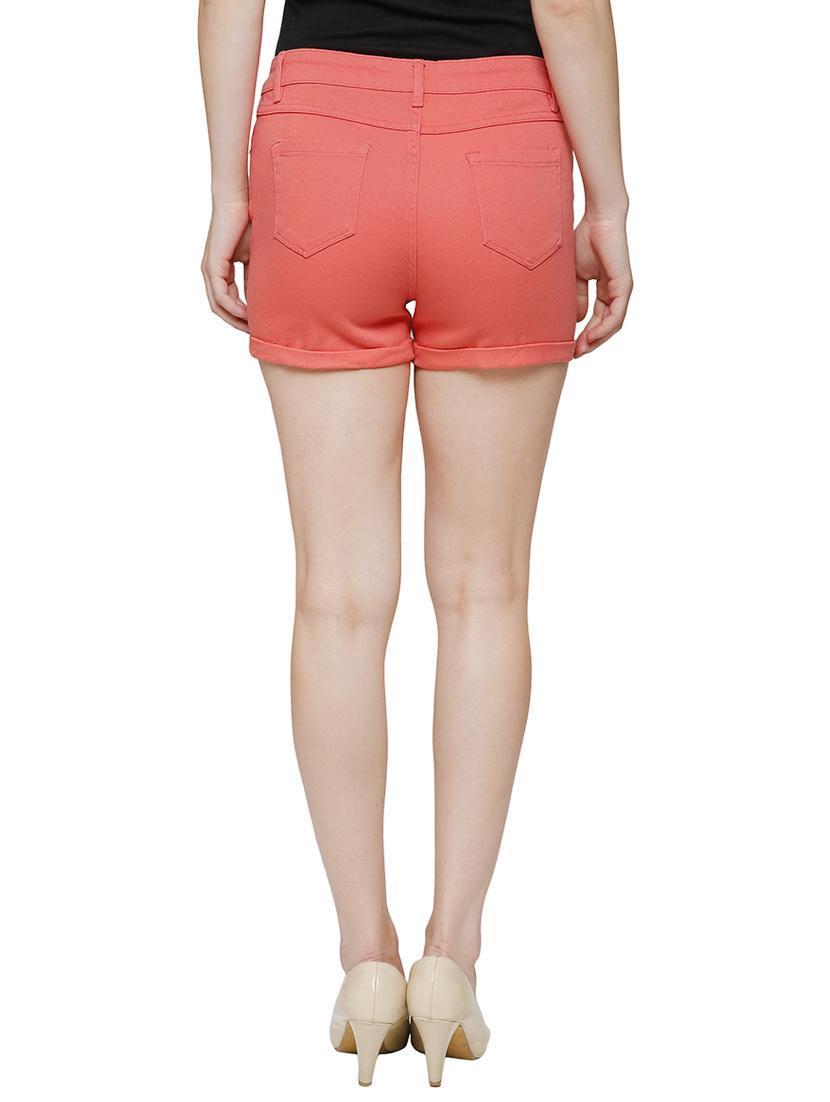 orange denim short - 13419560 - Standard Image - 2