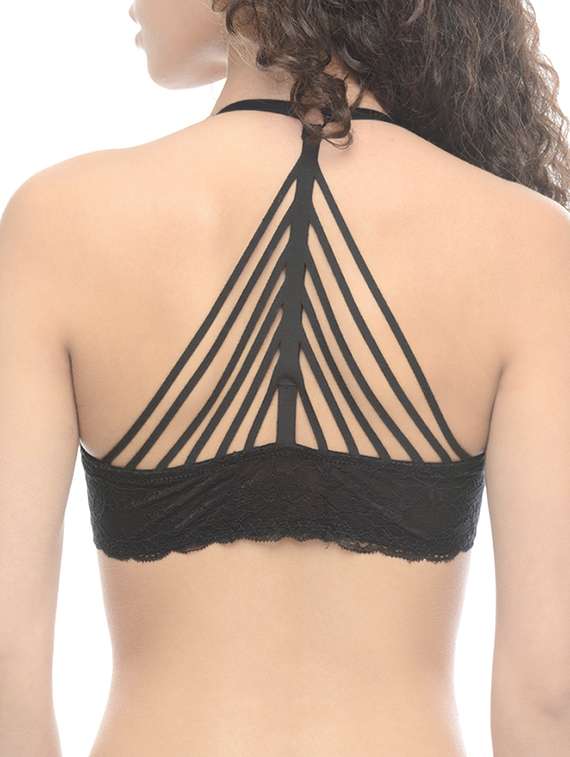 floral laced front open bralette - 13429166 -  Standard Image - 2