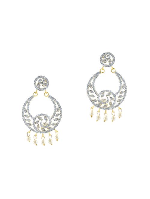gold brass chandballi earrings - 13429795 -  Standard Image - 0