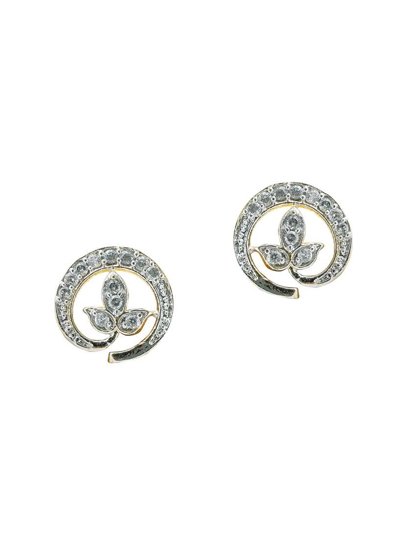 gold brass studs earring - 13429804 - Zoom Image - 0
