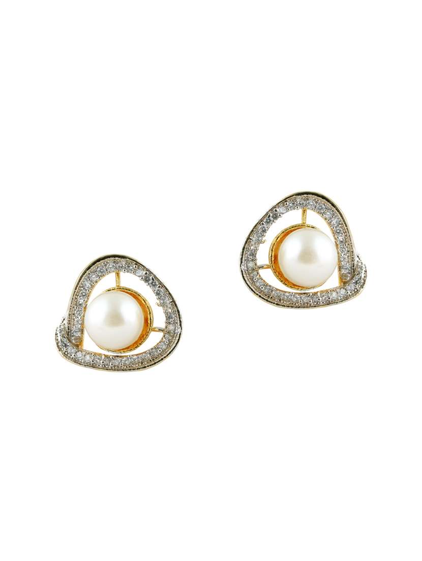 gold brass studs earring