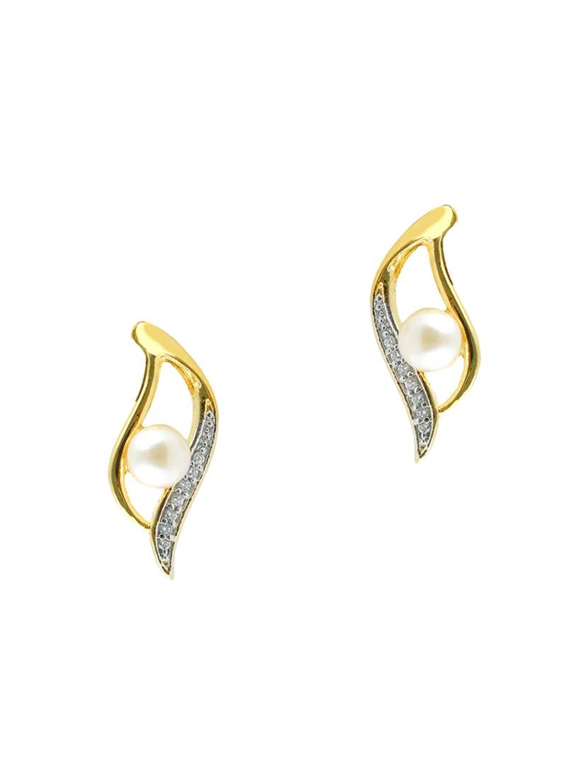 gold brass studs earring
