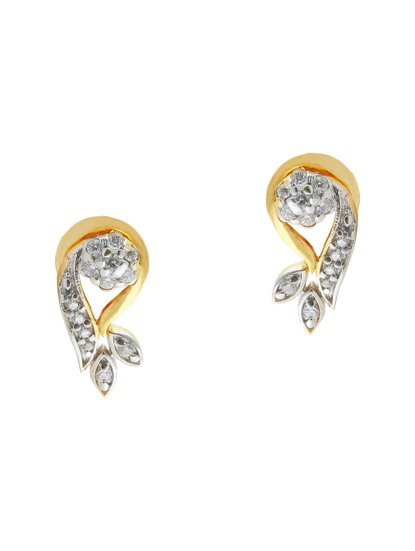 gold brass studs earring