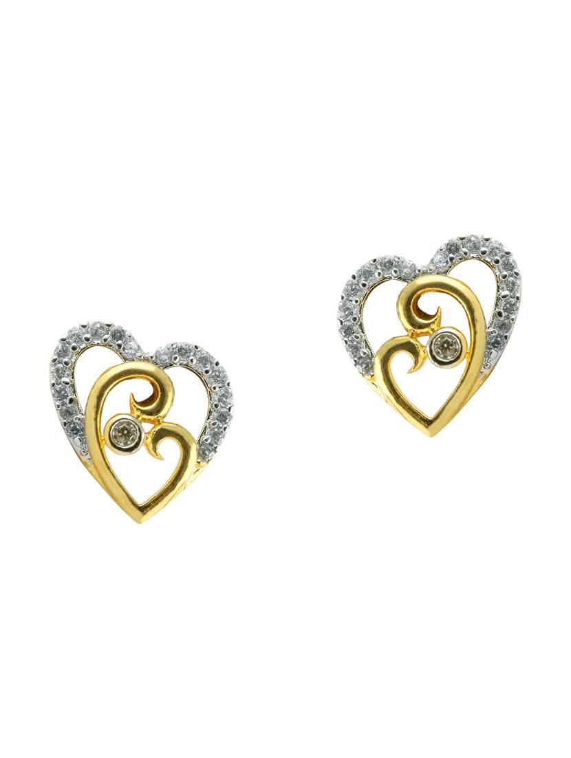 gold brass studs earring