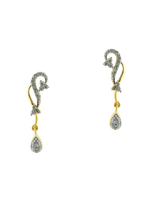 gold brass drop earring - 13429838 - Standard Image - 0