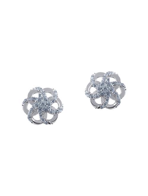 silver brass studs earring - 13429840 - Standard Image - 0
