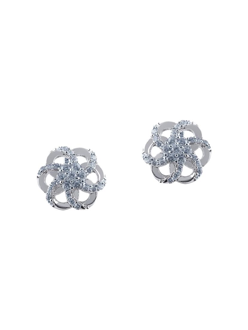 silver brass studs earring - 13429840 - Zoom Image - 0
