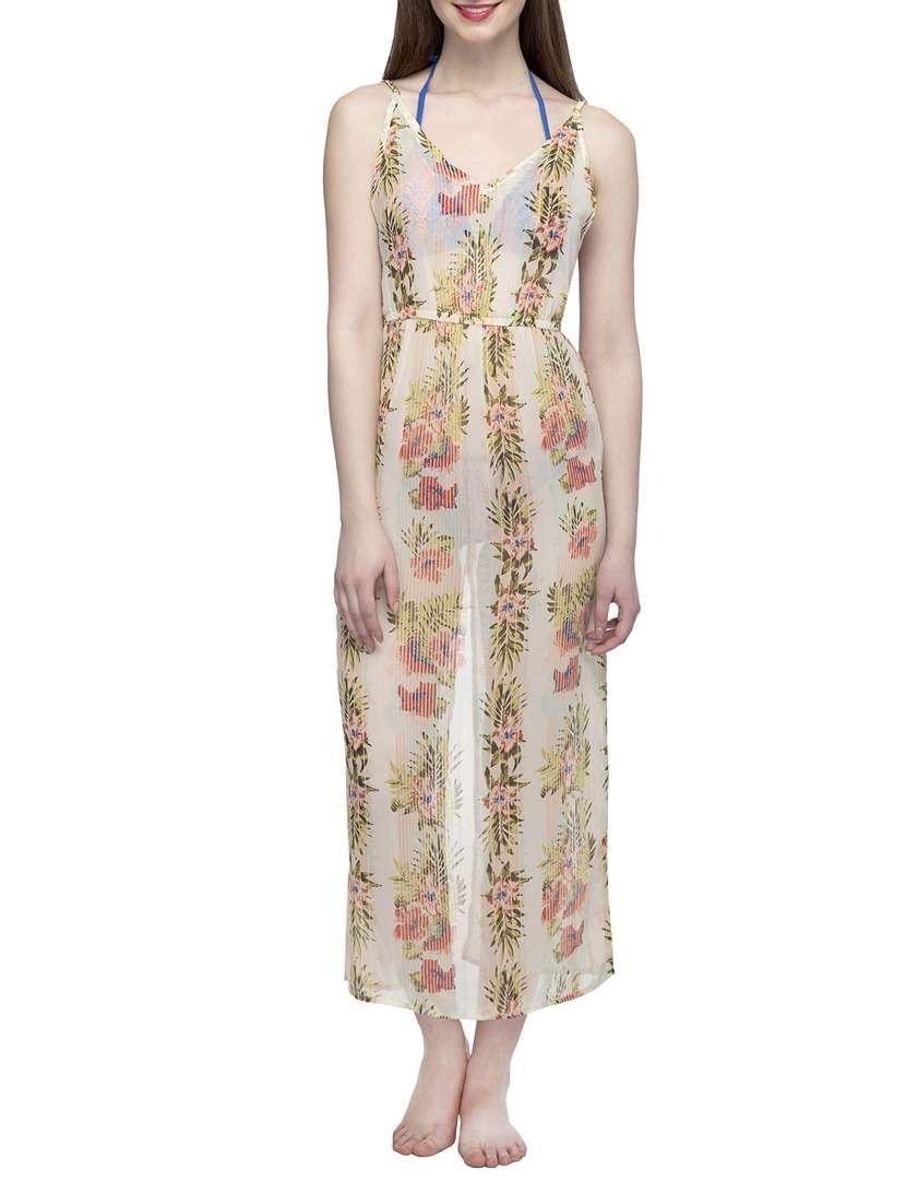 multicolored printed coverup