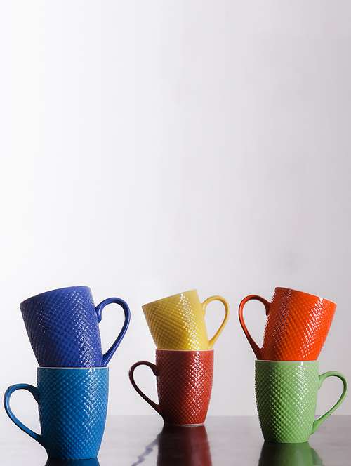 set of 6 ceramic coffee mugs - 13435931 - Standard Image - 0