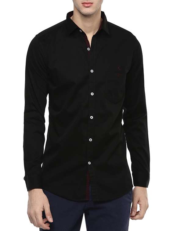 black cotton casual shirt
