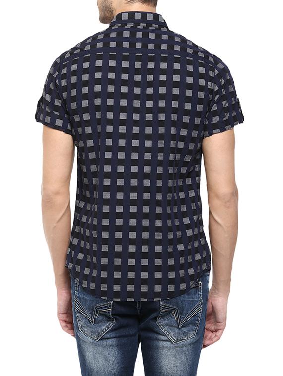 blue cotton casual shirt - 13445868 - Standard Image - 2