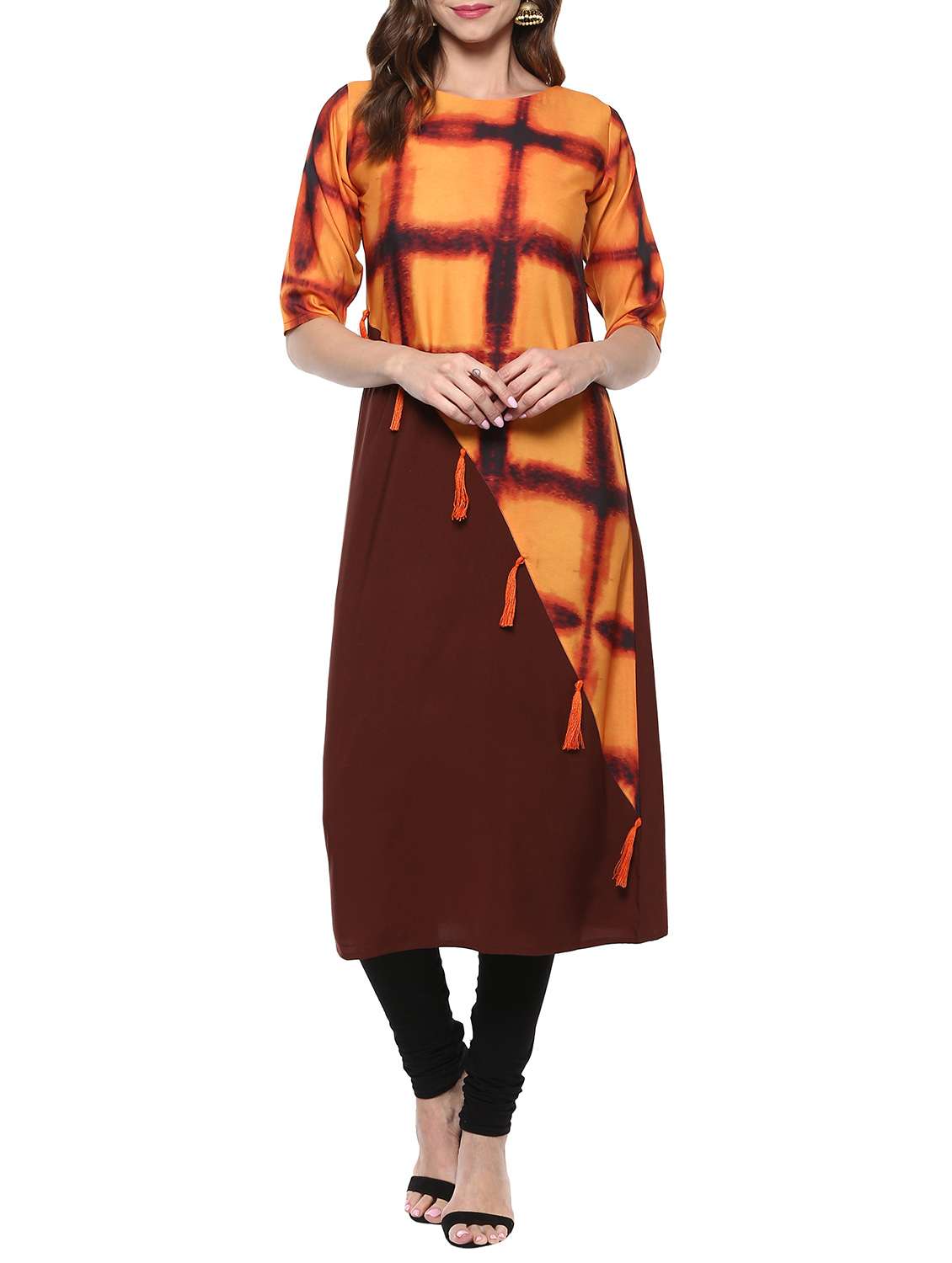 straight kurta with tassels