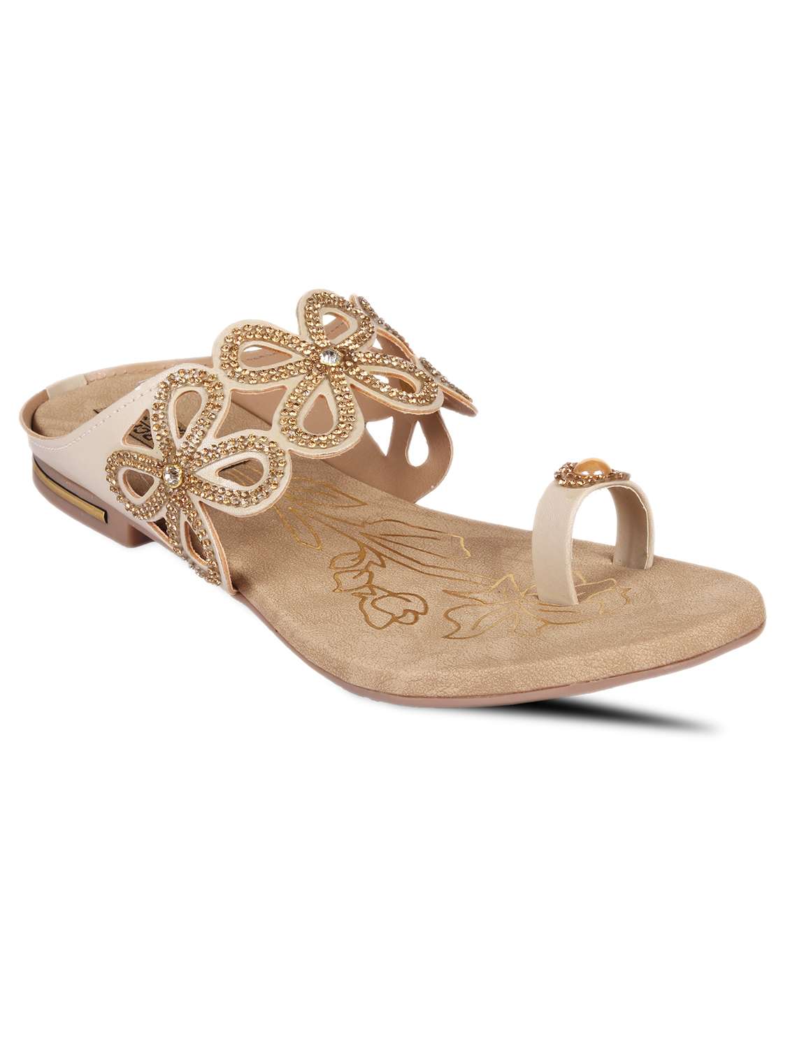beige one toe  sandal